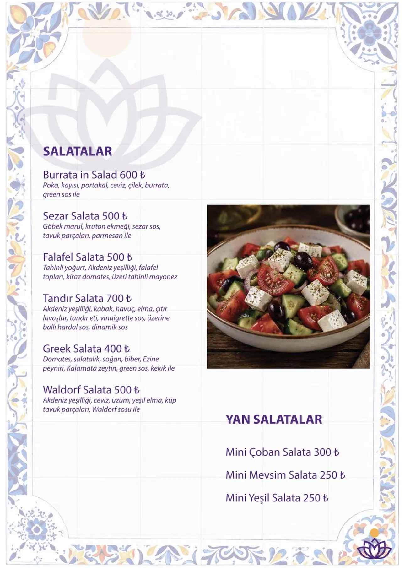 Menü sayfası 5