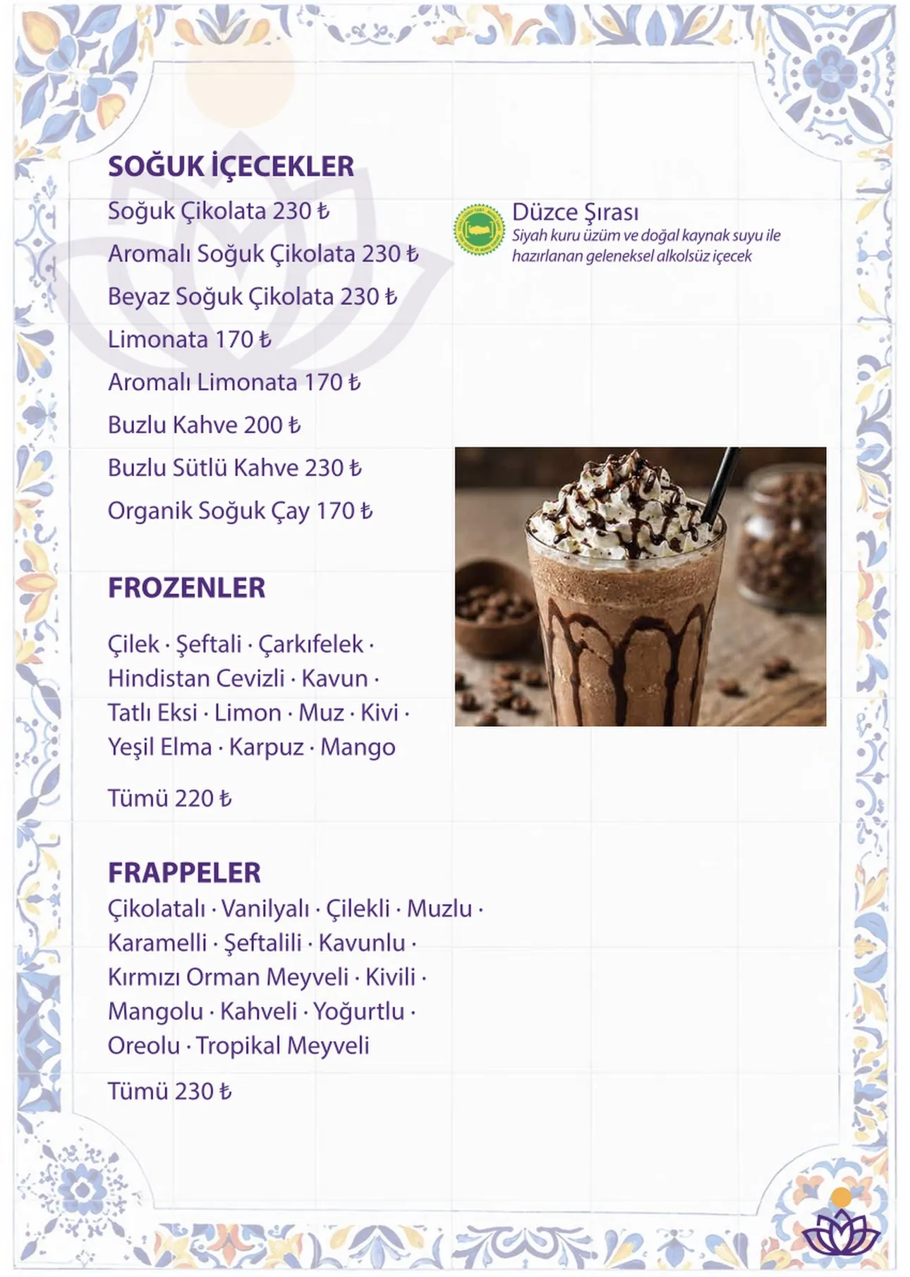 Menü sayfası 17