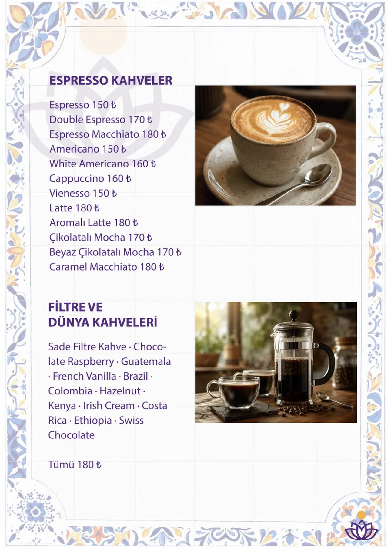 Menü sayfası 18