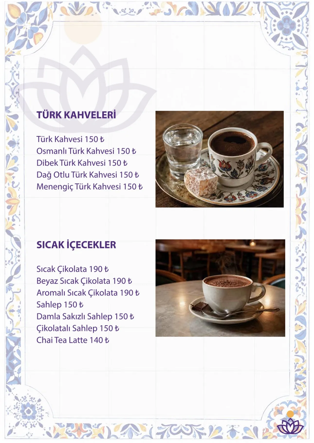 Menü sayfası 20